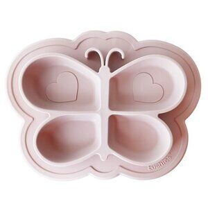 Kushies SILIPLATE Unbreakable Silicone Divided Plate w/ Suction, Pink